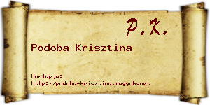 Podoba Krisztina névjegykártya
